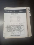 Craig 2614 Service Manual Original Repair Book Portable Tape Recorder. Fixed Price $49.99.