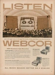 1957 Webcor Tape Recorders Stereofonic Vintage Print Ad Music Orchestra Sound. Fixed Price $11.92.