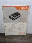Sony Cassette-corder TC-100/A Service Manual Vintage Original Paperwork Repair. Fixed Price $17.99.
