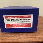 Vintage Realistic Slim Dynamic Microphone Radio Shack Cat.# 33-918 Original Box. Fixed Price $35.00.