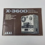 Oringial Akai X-360D Reel Operator's Manual & Schematic Diagram. Fixed Price $51.96.