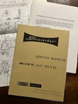 Sony Model 464-D Sterecorder Tape Service Manual Original Vintage Oem. Fixed Price $23.99.