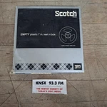 Vintage Scotch Empty 7 In. Reel Box Dark Tint Three-spoke New/ Sealed. Fixed Price $25.00.