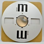 Vintage Maxell MR-10 Aluminum Take Up Reel .5 Inch, Box & Label Plastic- R1. Fixed Price $92.50.