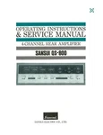 High Res Scans Of Owner's/service Manual For Sansui QS-800 4-CH. Rear Amplifier. Fixed Price $25.45.