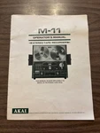 Akai Model M-11 M11D Tape Deck Reel To Owners Manual Original Genuine Oem. Fixed Price $50.00.