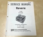 Vintage 3M Revere Wollensak T-3000 T-2000 Recorder Service Manual TR-018. Fixed Price $13.95.