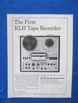 Klh Model Forty ( 40 ) Reel To Magazine Ad Audio December 1968. Fixed Price $19.72.
