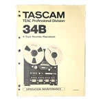 Vintage Tascam 34B 4-TRACK Recorder Manual Schematics Diagrams Repair Teac. Fixed Price $39.88.