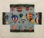 Susan Roberts Hot Air Balloon Brick Cover. Fixed Price $125.00.