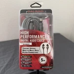 5M Calrad High Performance Digital Audio Toslink Fiber Optic Cable O.d. 5.0MM. Fixed Price $10.00.
