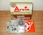 Vintage Arvin Deluxe 4 Transistor Reel-to-reel Voice Recorder Model 87L08 W/ Box. Fixed Price $29.50.