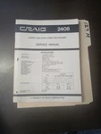 Craig 2408 Service Manual Original Repair Book Compact Stereo Tape Recorder. Fixed Price $49.99.