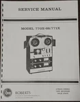 Roberts 770X-SS 771X Reel Service Manual Photocopy. Fixed Price $29.99.