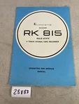 Lafayette Rk 815 Solid State 4 Track Tape Recorder Instruction Manual 28E83. Fixed Price $99.99.