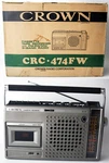 Vintage 70'S Crown 474FW Portable Cassette Tape Recorder Radio Boombox New Nos!. Fixed Price $349.99.