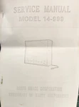 Realistic/radio Shack Model 14-999 Reel-to-reel Tape Deck Service Manual. Fixed Price $12.00.