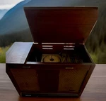 Emerson Multiplex Stereophonic Console Record Player Radio. Fixed Price $220.00.