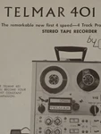 Martel Telmar 401 Reel To Spec Sheet Sales Brochure Original. Fixed Price $29.99.