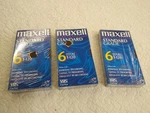 Maxell Vhs T-120 Standard Grade 6 Hour Ep Blank Videocassette Lot Of 3 Tapes. Fixed Price $14.99.