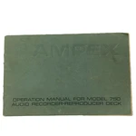 Ampex 750 Owners Operating Manual Tape Recorder Player Booklet Vintage. Fixed Price $17.50.