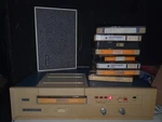 Rare Reditune TP80 Background Music Player Including Cartridges And Speakers. Fixed Price $800.00.