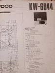 Kenwood KW-6044 Reel To Service Schematic And Parts Information Original V2. Fixed Price $24.99.