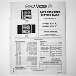 Rca Models Yjg 42 52 Open Reel Tape Deck Service Manual - 1967. Fixed Price $9.45.