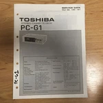 Original Toshiba Service Manual For Pc Model Cassette Tape Decks Select One. Fixed Price $14.98.