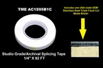 Splicing Tape Open Reel Audio 1/4" White Color 82FT W/ Gem Pro Blade New!. Fixed Price $11.98.