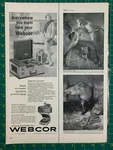 1954 Vintage Webcor High Fidelity Portable Record Player Fonograf Print Ad B1. Fixed Price $6.89.