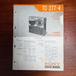 Vintage Sony TC-277-4 4-CHANNEL Stereo Tapecorder Service Manual. Fixed Price $30.00.