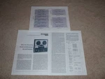 Sony TC-440 Open Reel Review, 3 Pgs, Specs, Full Test!. Fixed Price $9.99.