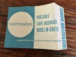 Vintage Columbia Masterwork Portable Tape Recorder M-690TR Manual. Fixed Price $16.00.