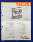 Original Sony TC-654-4 Reel To Service Manual. Fixed Price $24.95.