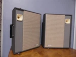 Vintage Akai SS-55 Model Suitcase Portable Stereo Tape Deck Speakers Work Great. Fixed Price $175.00.