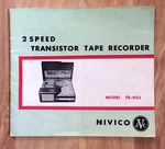 Vtg Nivico Model TR-403 Reel-to-reel Tape Recorder Manual Jvc + Victor Brochures. Fixed Price $14.99.