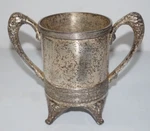 Antique E.g. Webster & Bro Sugar Bowl Triple Plate White Metal 33 Claw Foot. Fixed Price $16.24.