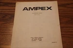 Ampex AX-50 Operation Manual And Maintenance. Fixed Price $20.00.
