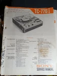 Sony TC-770-2 TC-770-4 Service Manual Reel To Original. Fixed Price $29.99.