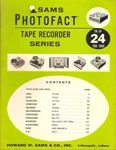 Vintage Sams Photofact Tape Recorder Series Volume TR-24 Feb. 1966. Fixed Price $20.00.