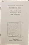 Realistic/radio Shack/tandy 14-999 Tape Recorder Owners Manual. Fixed Price $25.00.
