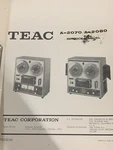 Teac A-2070 2080 Reel To Service Manual Original. Fixed Price $74.99.