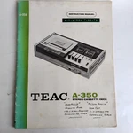 Teac A-350 Instruction Manual Stereo Cassette Deck. Fixed Price $33.99.