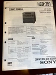 Sony HCD-251 HCD251 Service Manual From The Usa **original** 2071 4741. Fixed Price $12.29.