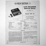 Rca Model Yhs 12 Portable Open Reel Tape Recorder Deck Service Manual - 1966. Fixed Price $9.45.