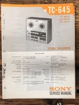 Sony TC-645 Reel To Service Manual *original*. Fixed Price $34.97.