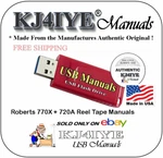Roberts 770X + 720A Manuals Schematic Reel Tape Recorder Deck - KJ4IYE. Fixed Price $17.95.