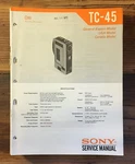Sony TC-45 Tape Player Service Manual *original*. Fixed Price $14.97.