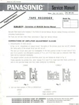 Panasonic Service Manual For RS-813S Supplement. Fixed Price $22.99.